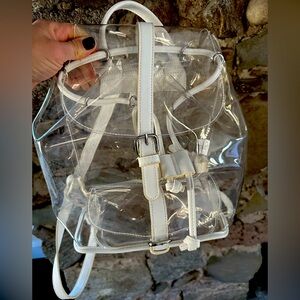 No brand see thru plastic back pack